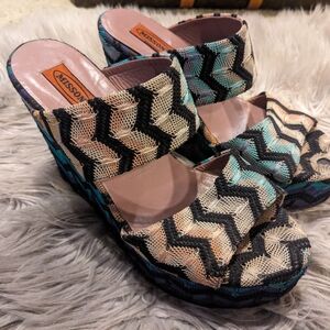 Missoni platform wedges